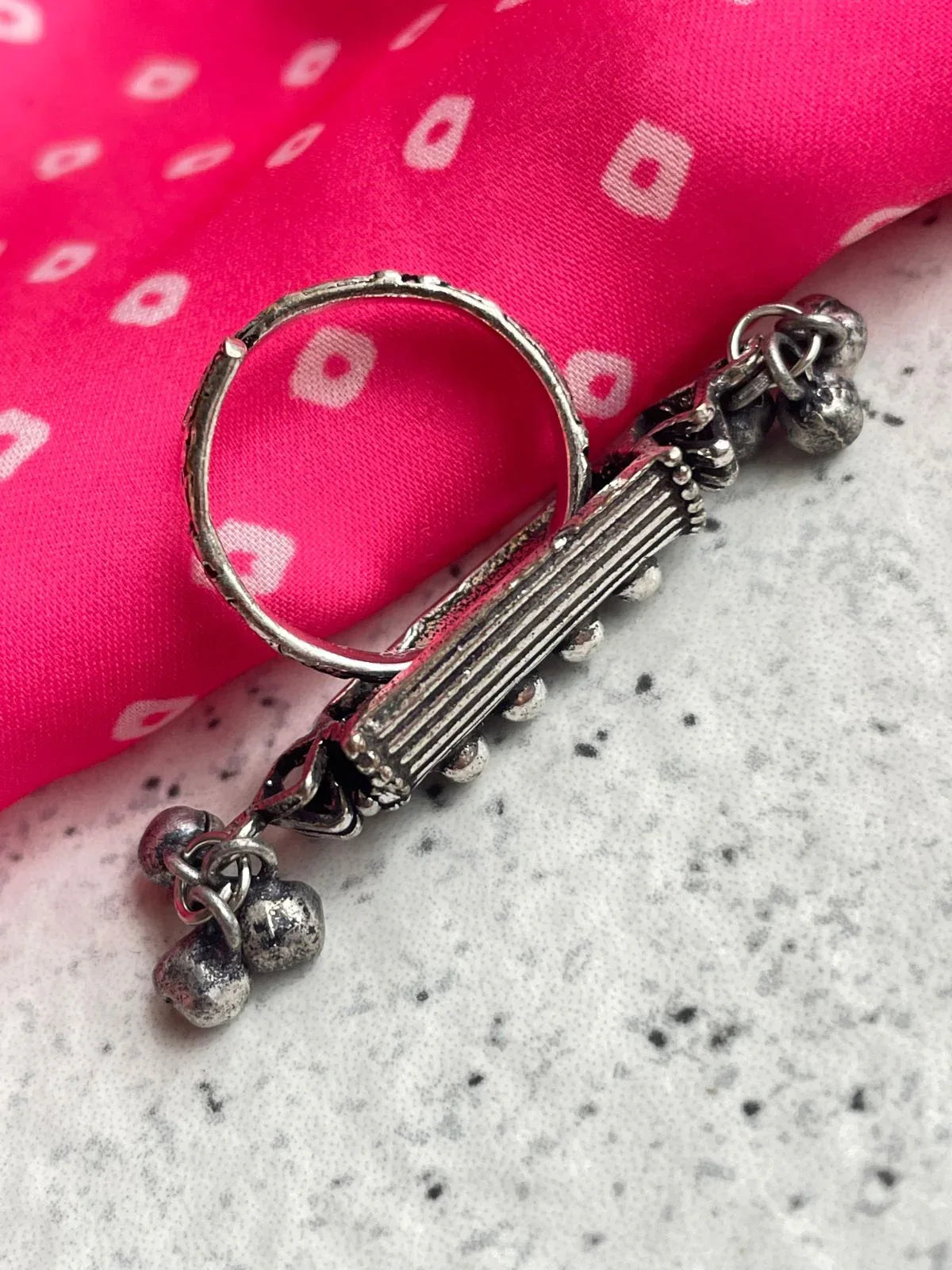 Oxidized Ghunghroo Ring