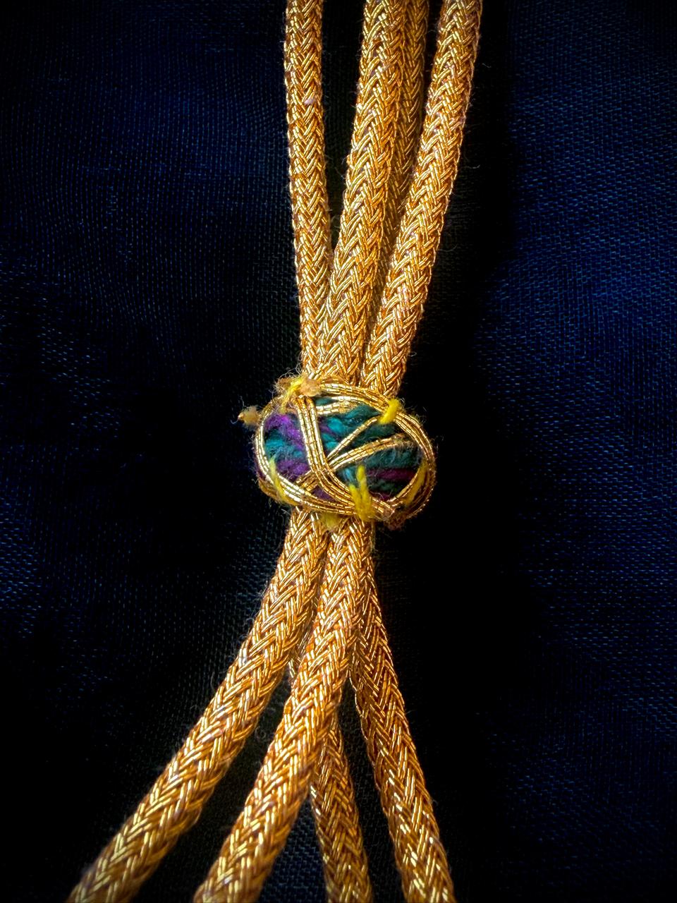 Glass Beads Multi Colour Three Layered Mala