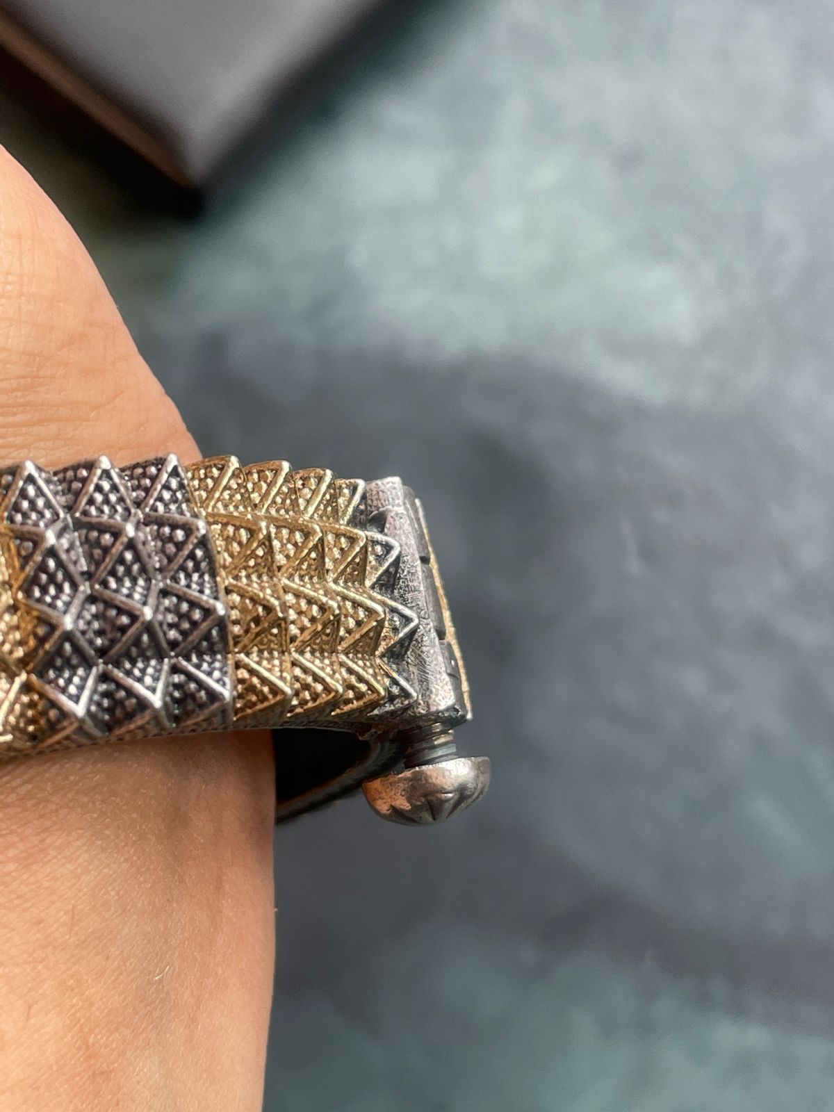 Dual Tone Ethnic Antique Look Openable Kada