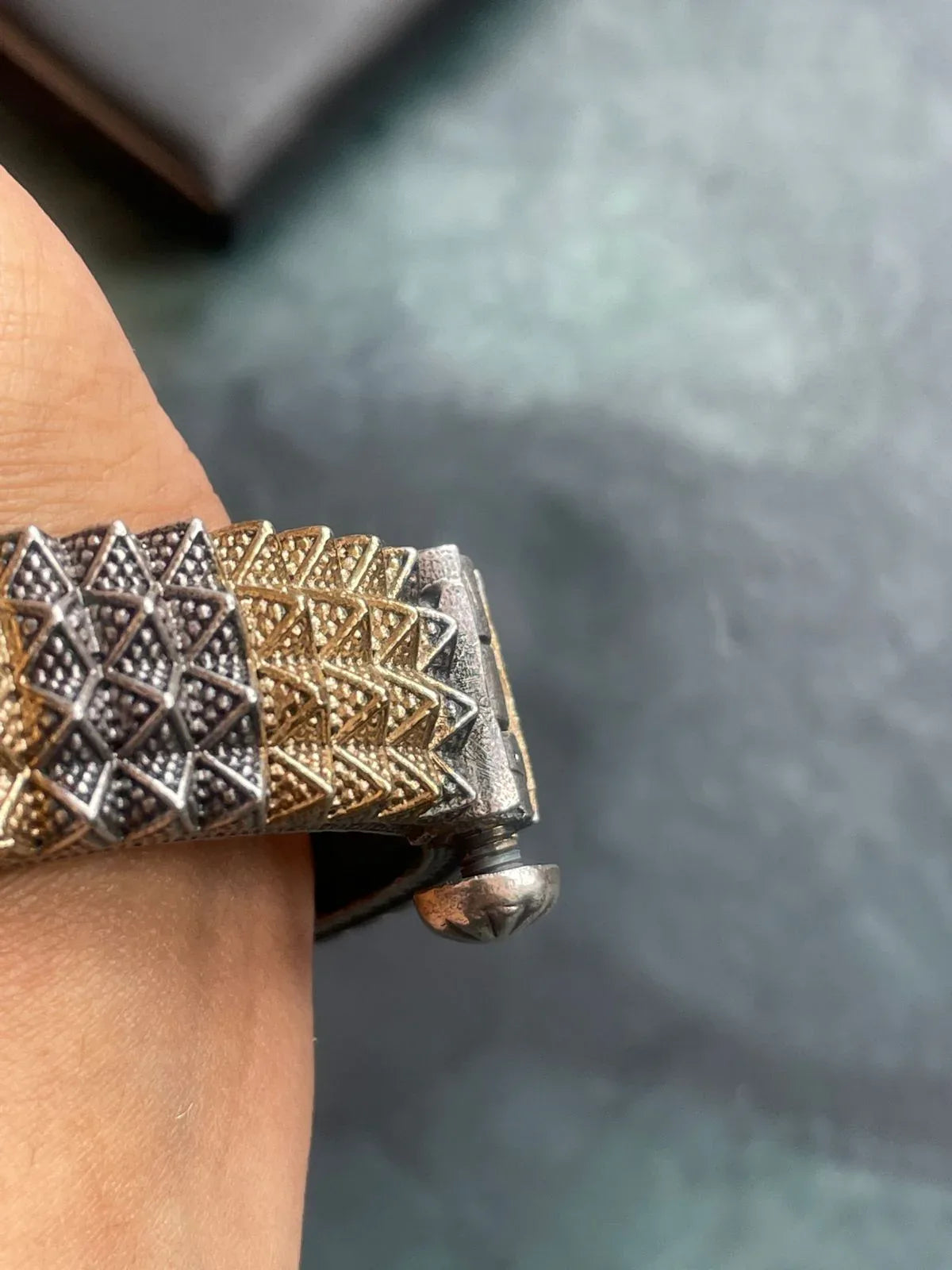 Dual Tone Ethnic Antique Look Openable Kada