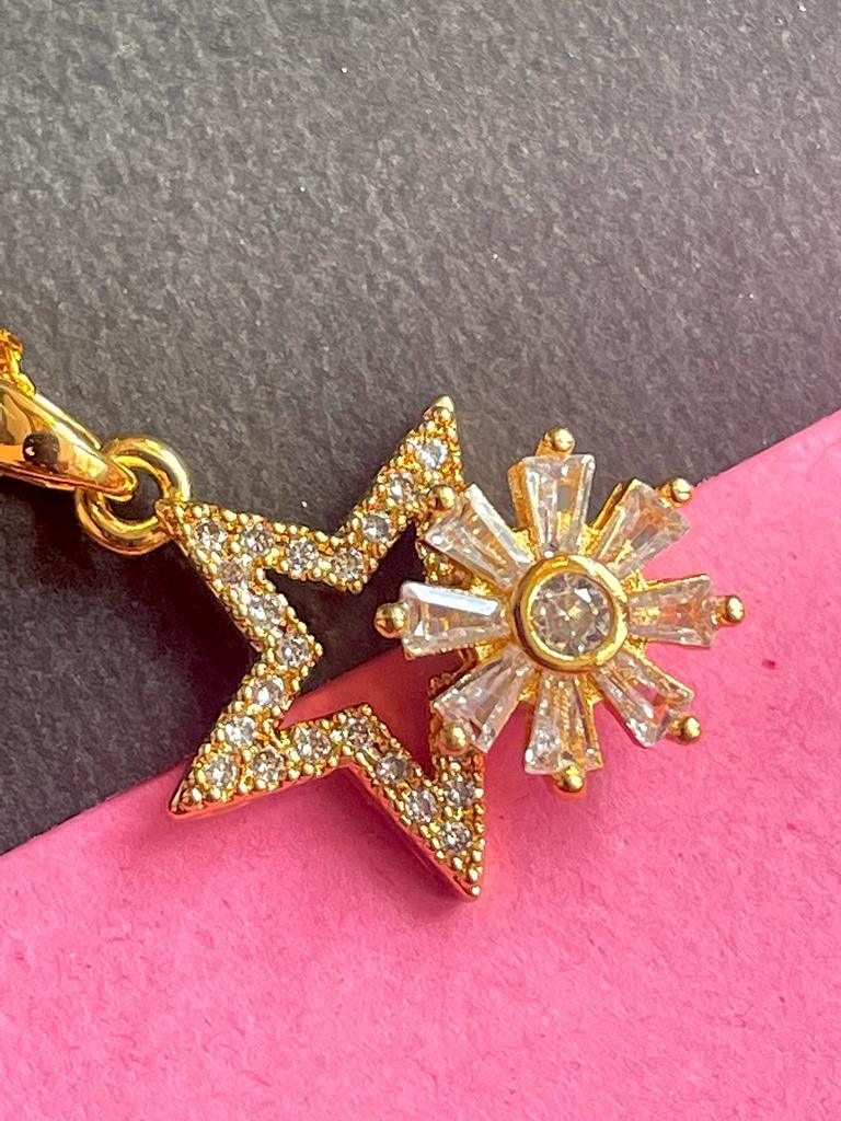 AD stone Pendant Chain Necklace