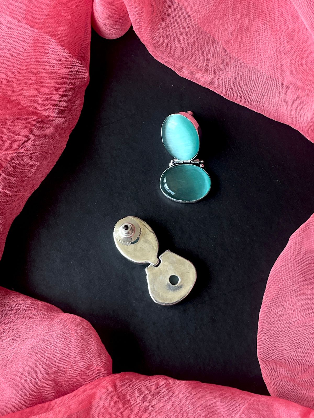 Monalisa Stone Silver Replica Earring