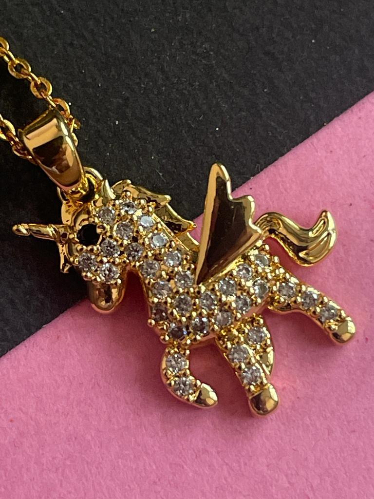 AD stone Pendant Chain Necklace