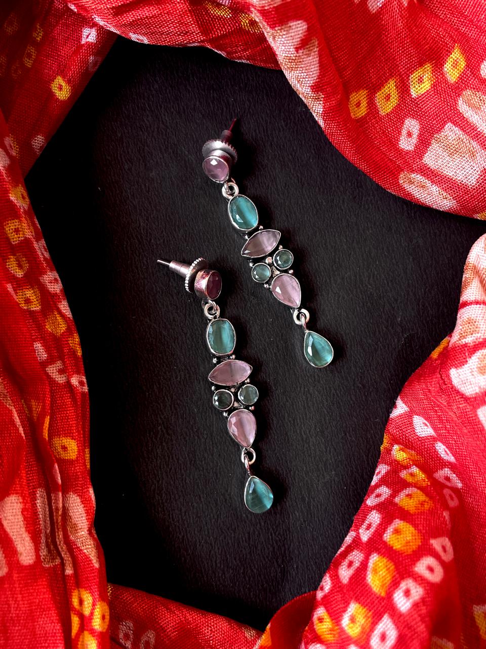 Monalisa Stone Long Stylish Earring