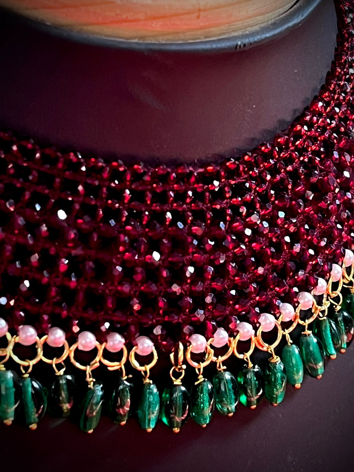 Hydro Patti with Glass Beads and Cheer Necklace