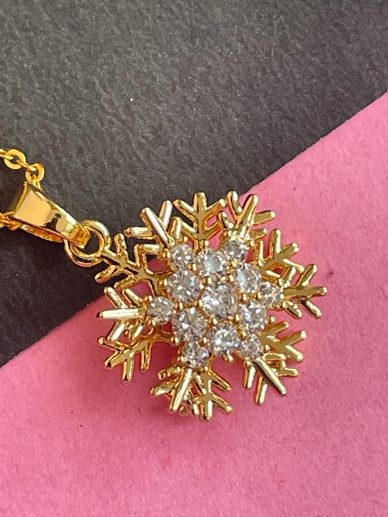 AD stone Star shape Pendant Chain Neecklace