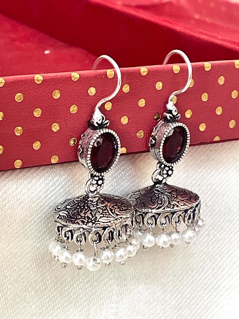 Monalisa Stone Top with Japanses Jhumki Dome Earring
