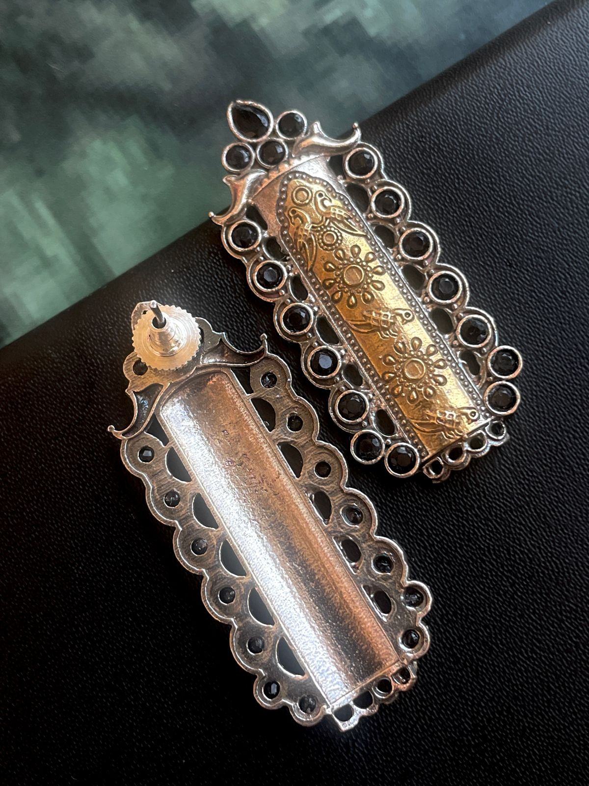 Dual Tone Ethnic Party wear Earring