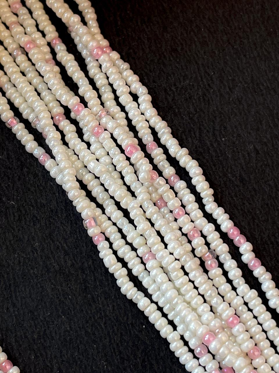 Dula Tone Beaded Pendant Ten Layered Mala Necklace