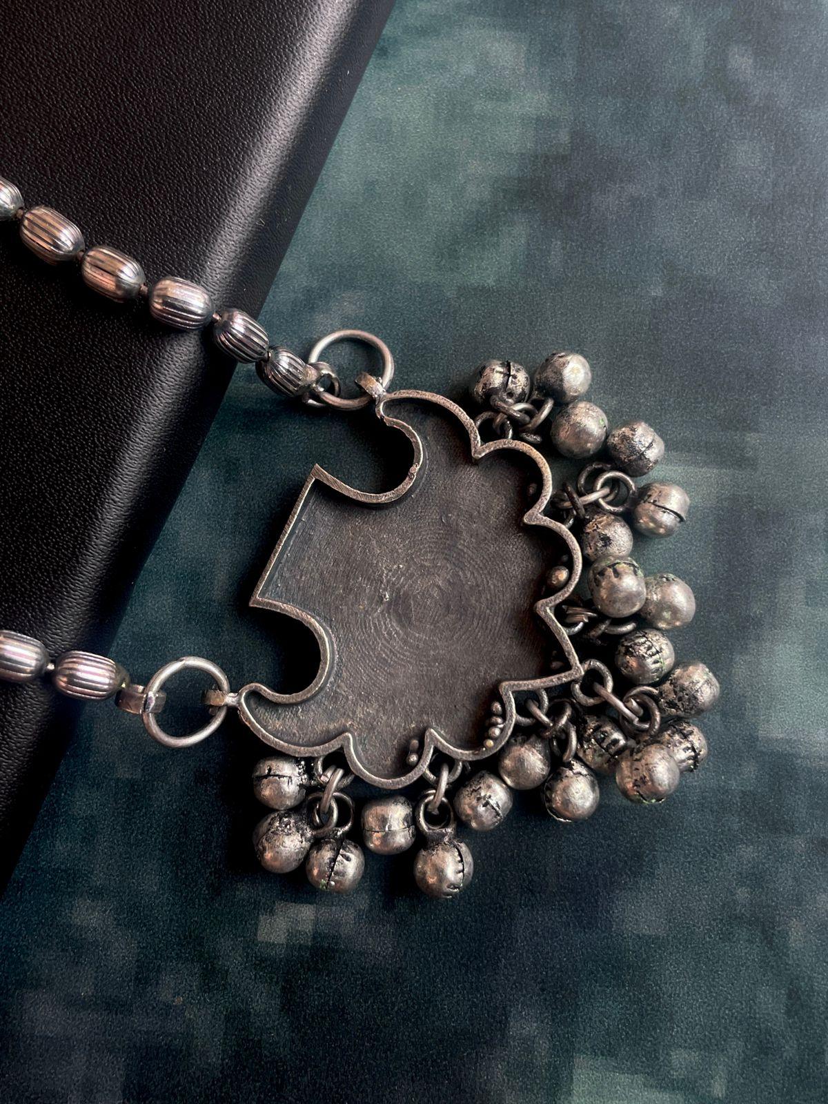 Black Polished Oxidized Necklace