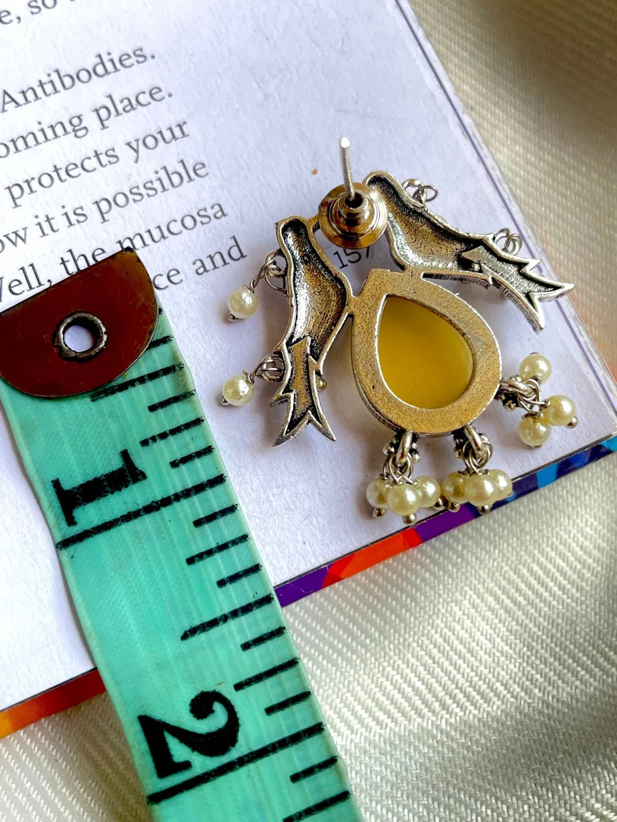 Monalisa Stone Silver Replica Earring