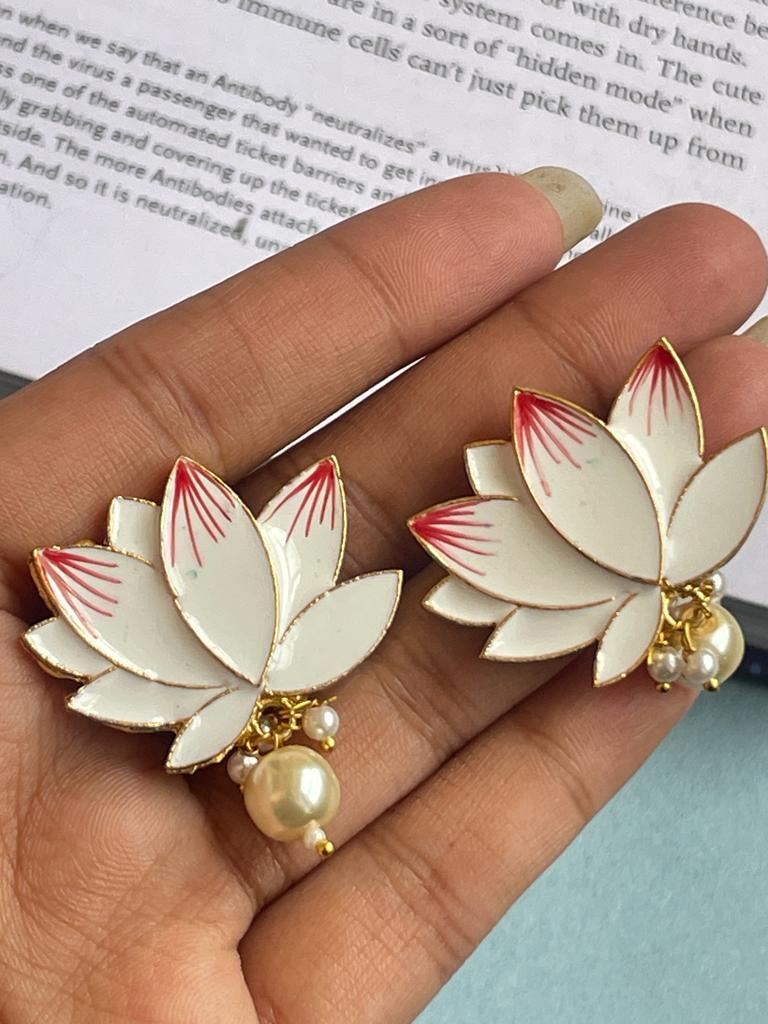 Meenakari Flower Stud Earring
