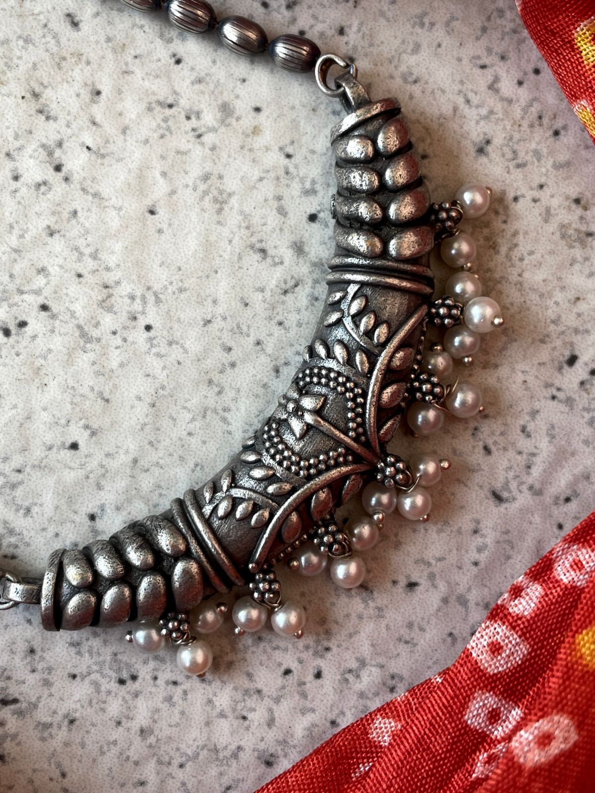 Oxidized Antique Pendant Necklace