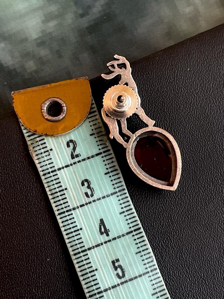 Deer Shape Oxidized Stud Earring