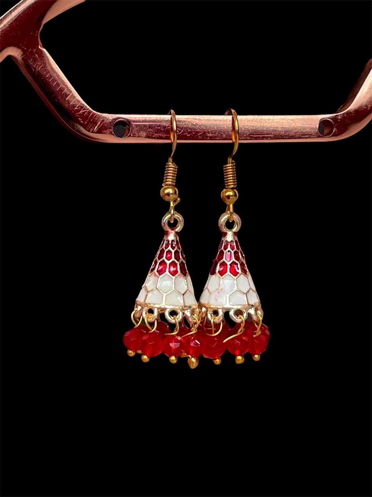 Meenakari Conical small Earring (Set of 2 pairs)