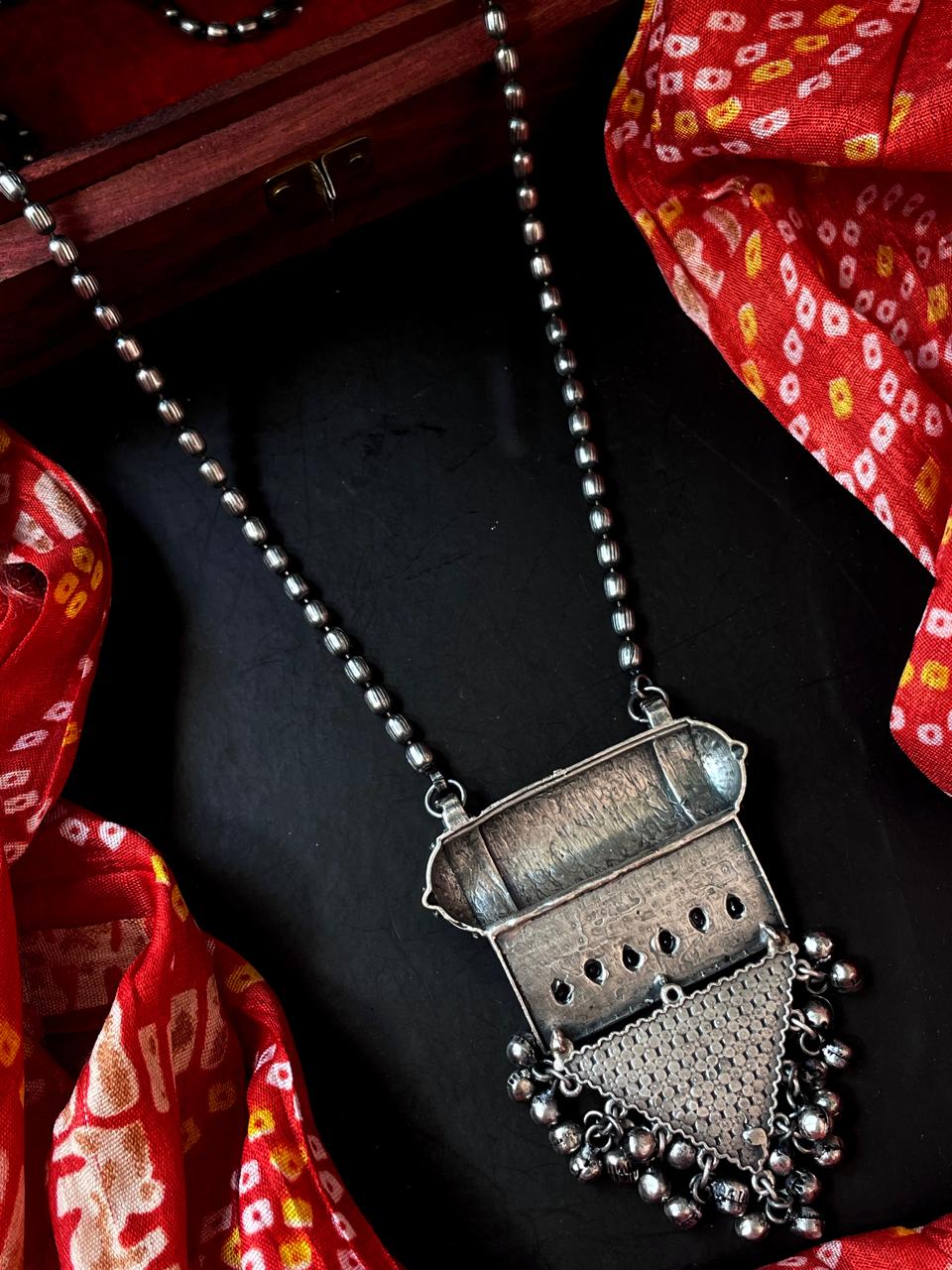 Oxidized Partywear Long Necklace