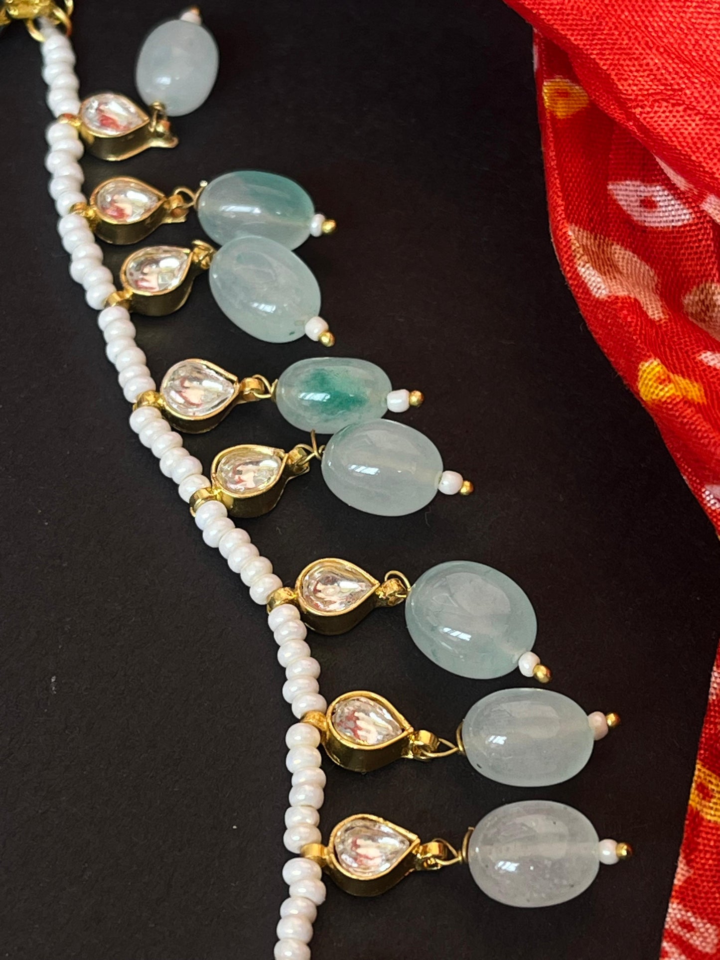 Pachi Kundan Jade Stone Choker Necklace