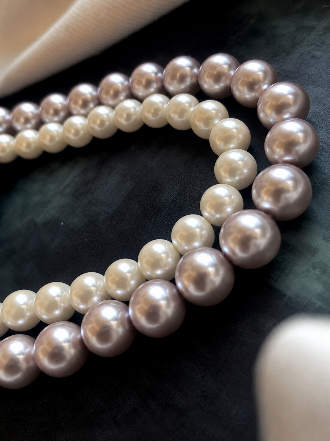 Imitation Shell Pearl Double Layered Mala