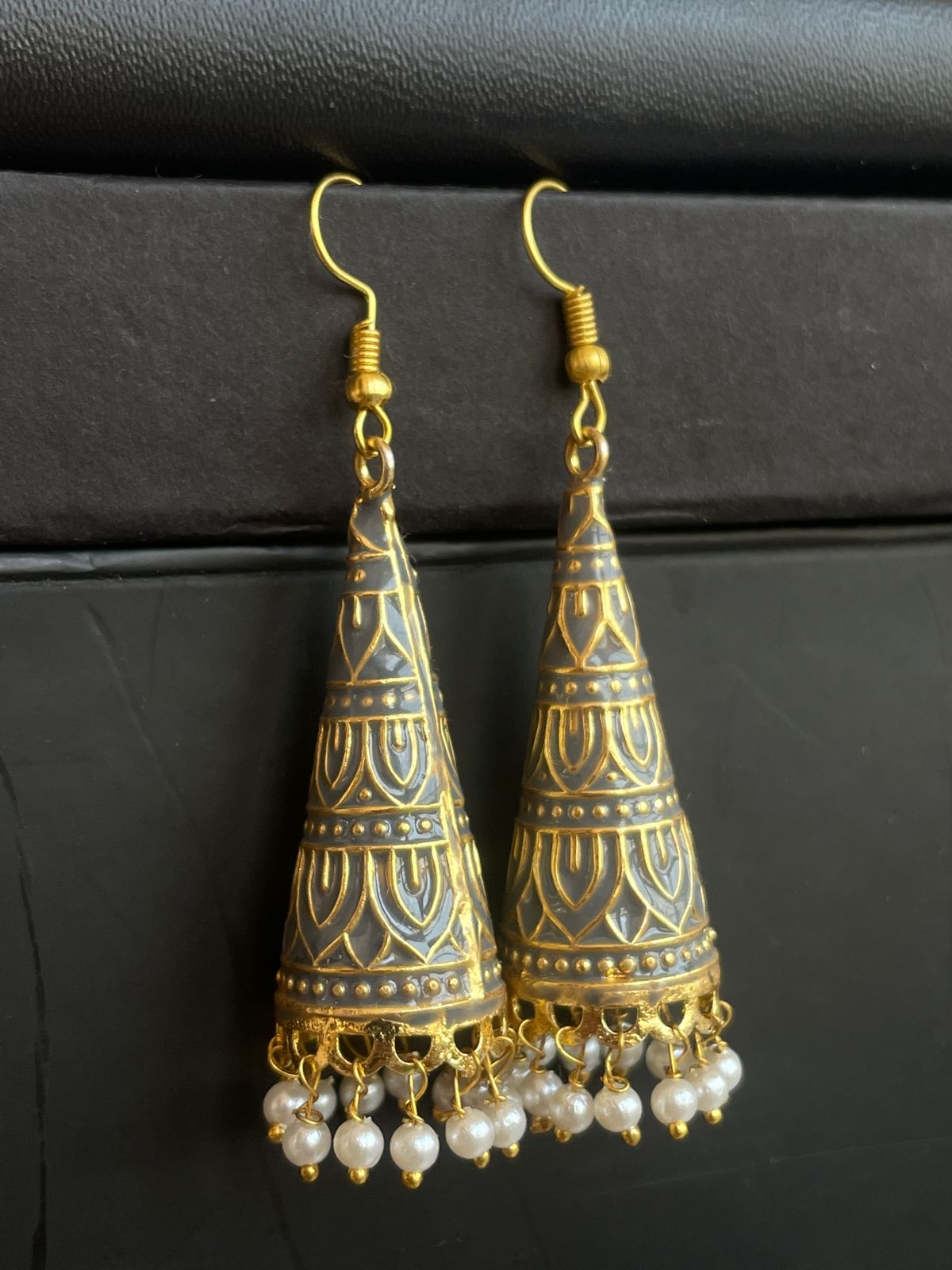 Meenakari Long Jhumka Earring