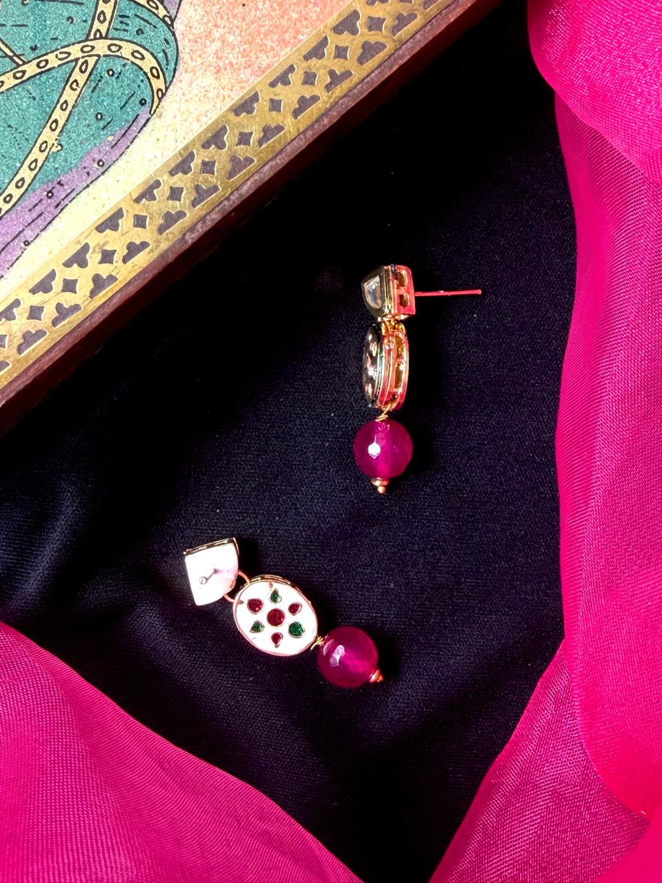 Kundan with Stone Beads Earring