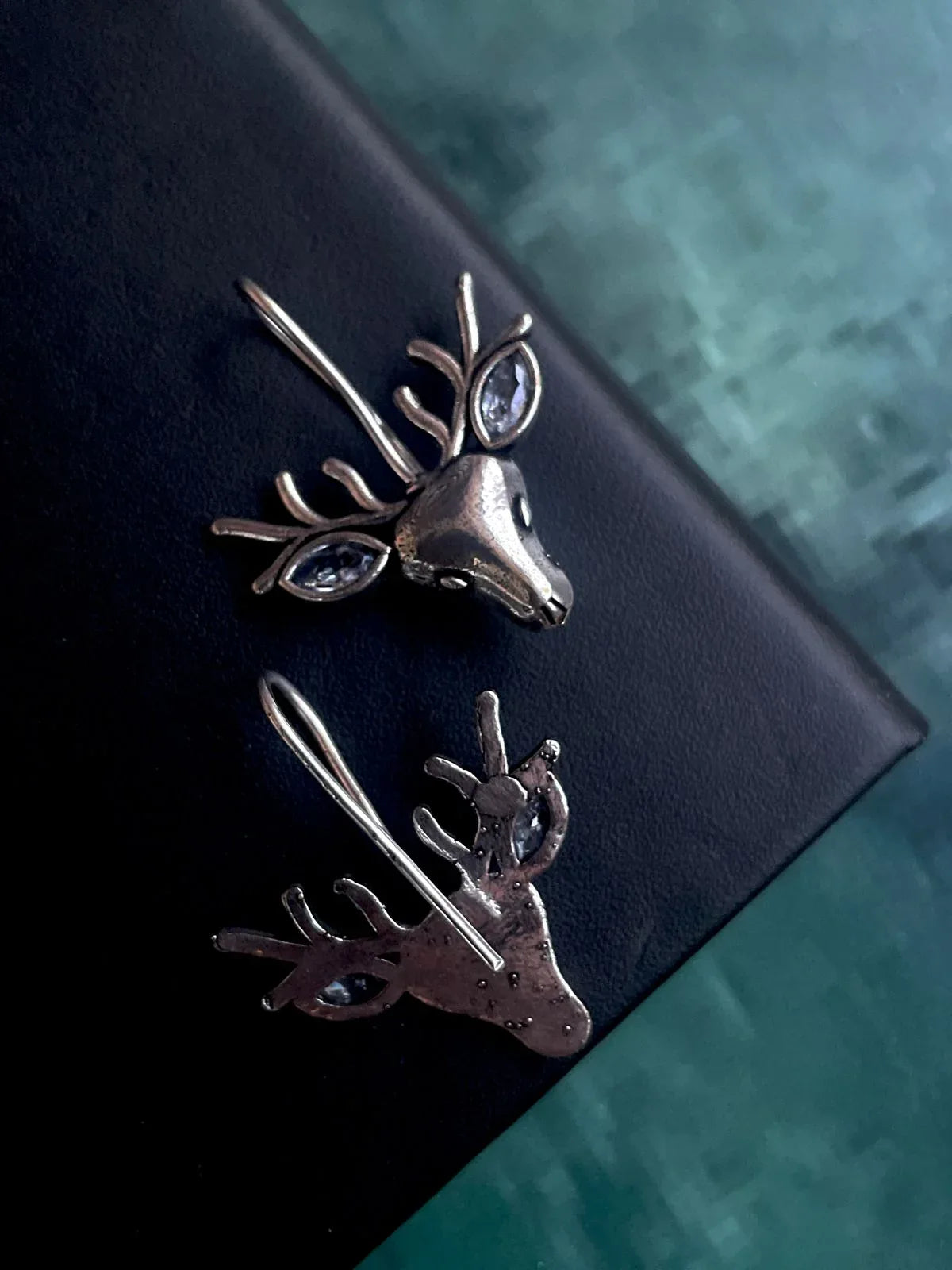 Deer Shape Oxidized Small light weight Stud Earring