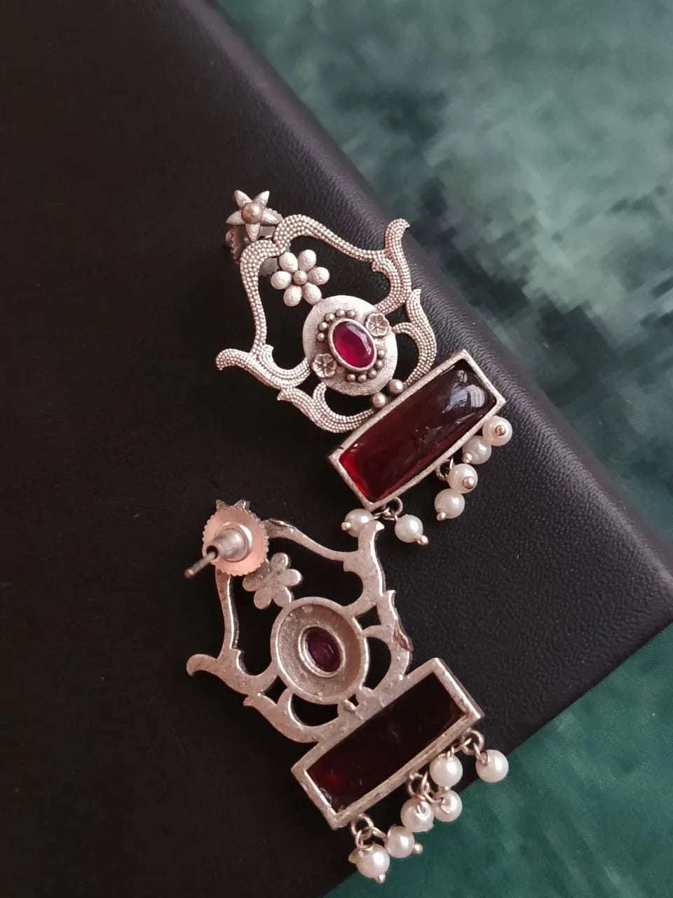 Monalisa Stone Silver Replica Earring