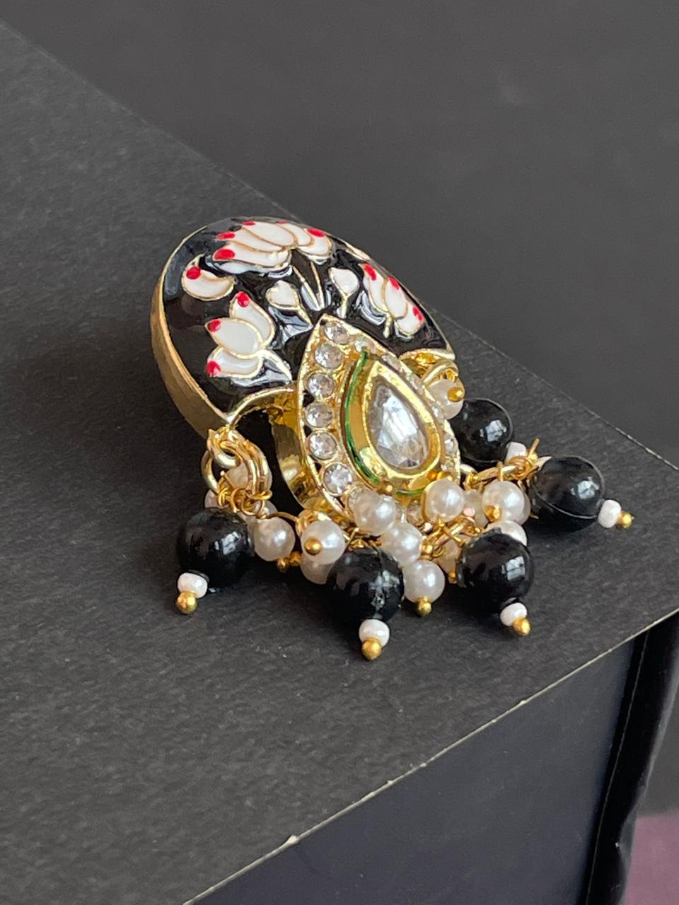 Meenakari Kundan Hand Painted Stud Earring