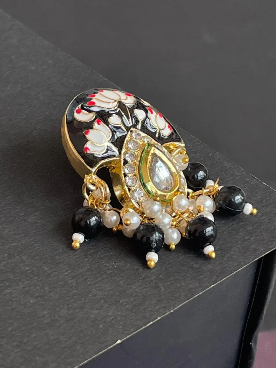 Meenakari Kundan Hand Painted Stud Earring