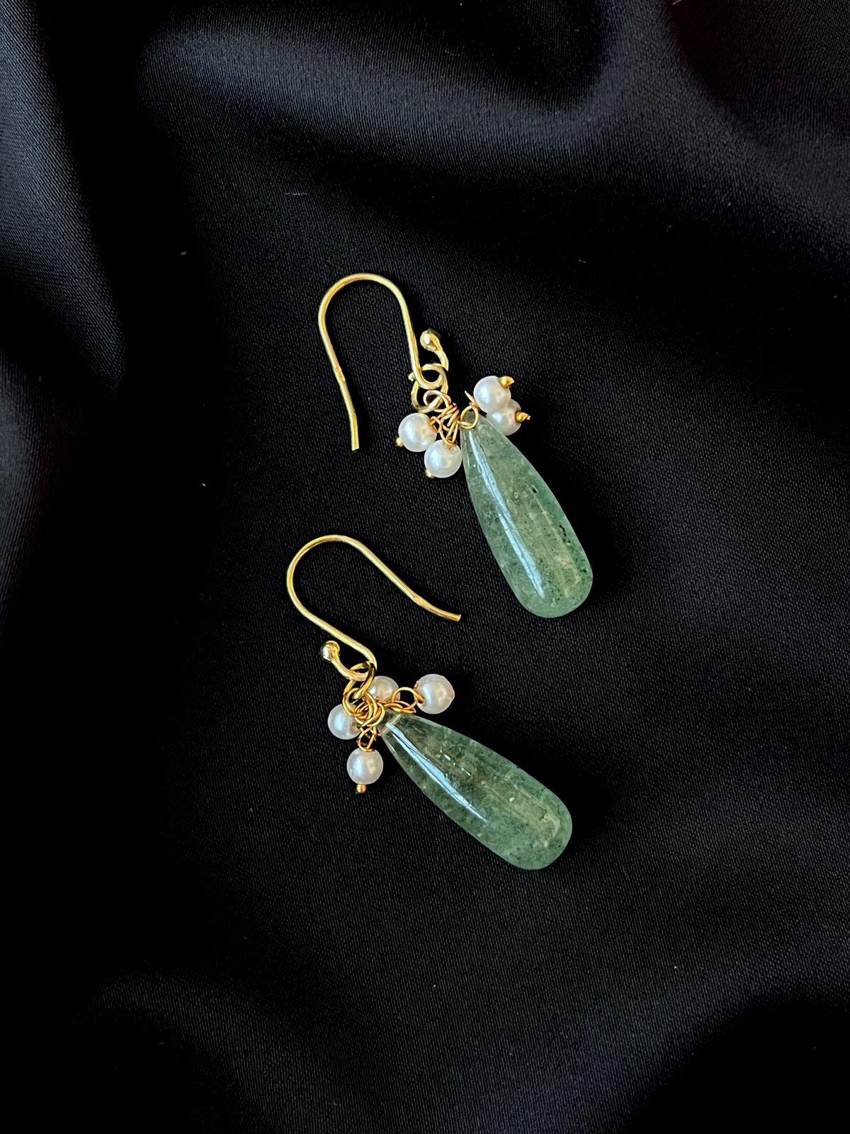 Awechrin Stone Gold Plated 92.5 Silver Earring