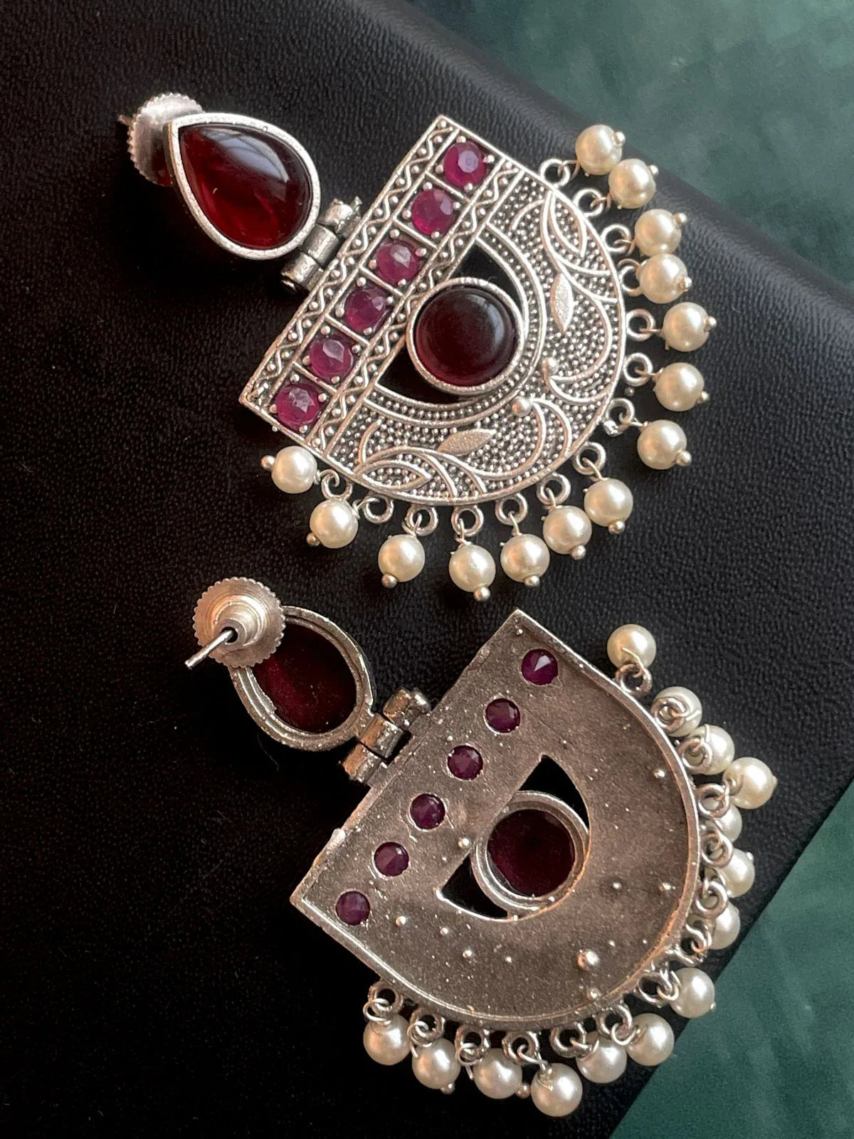Monalisa Stone Silver Replica Earring