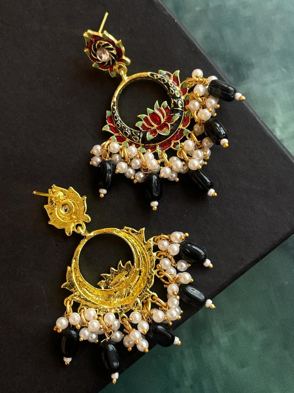 Meenakari Chandbali Earring