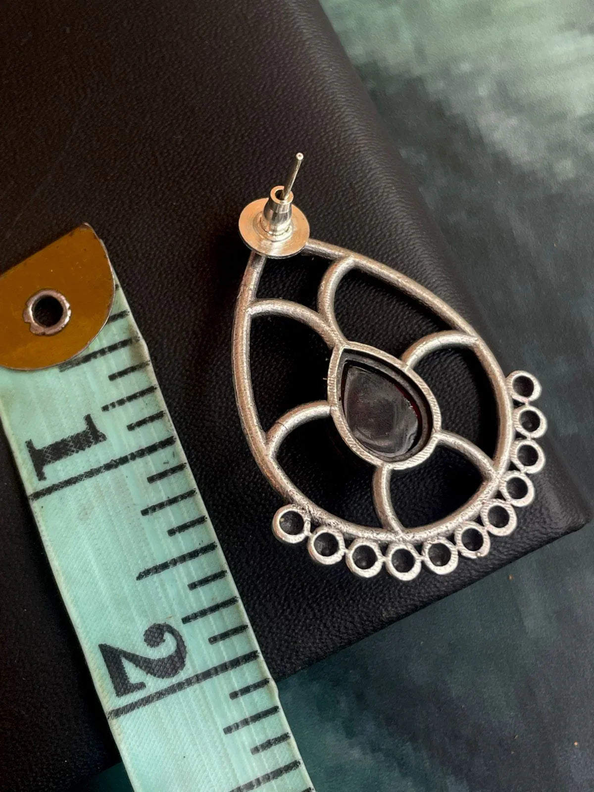 Silver Replica Net (Jali) Stud Earring