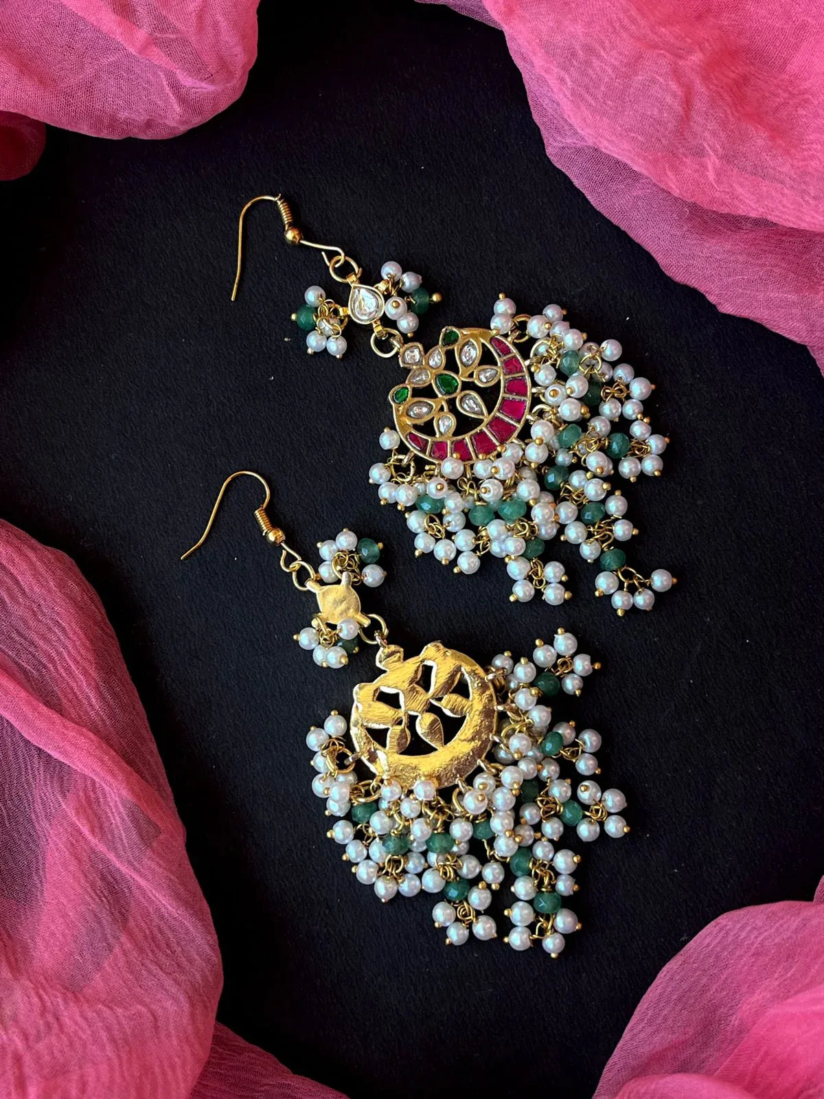 Pachi Kundan with Cheer Partywear Earring