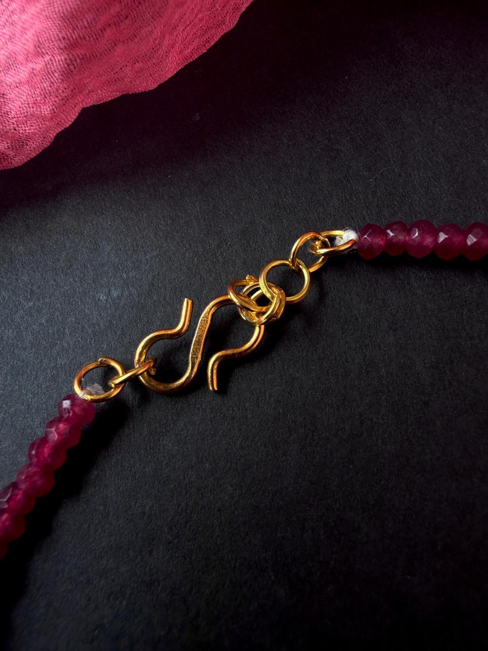 Stone Beads and Monalisa Beaded Anklet