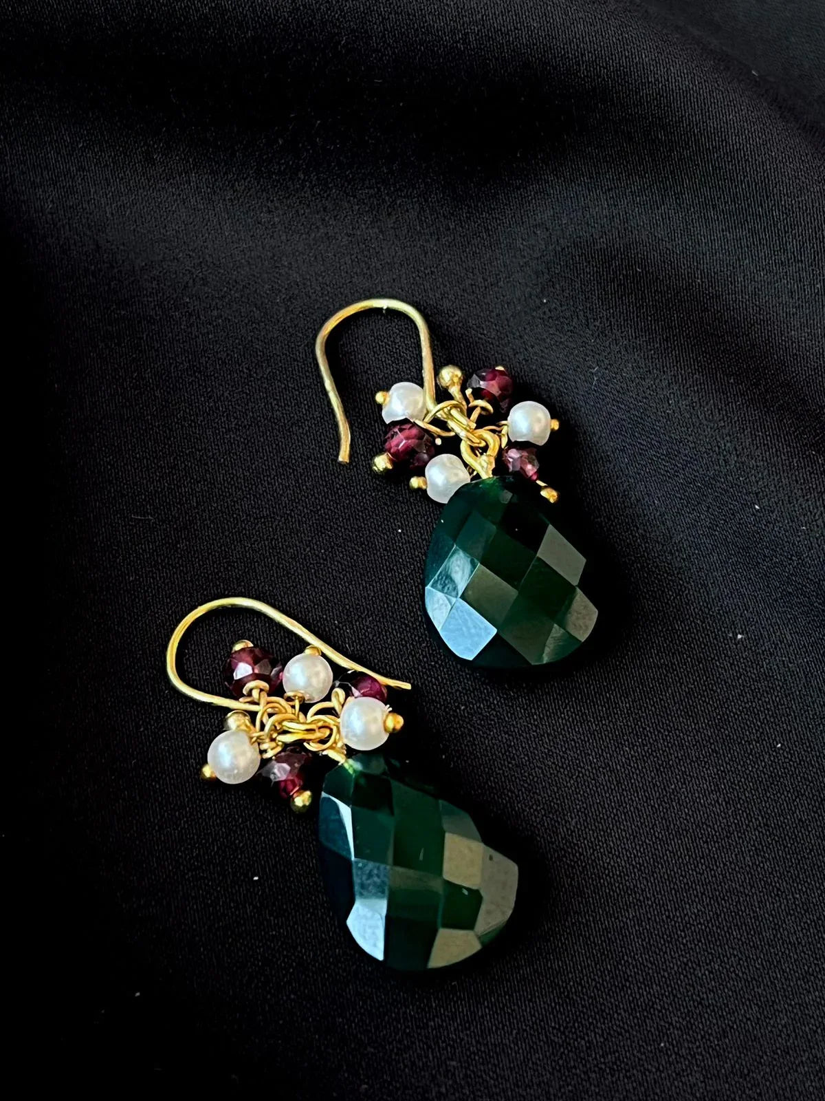 Onex Stone Gold Plated 92.5 Silver Earring