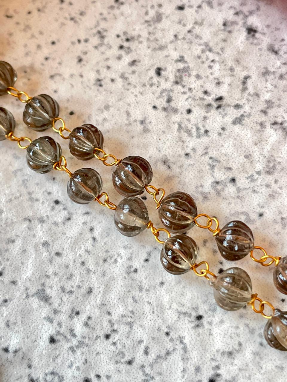 Pumpkin Beads Double Layer Partywear Mala