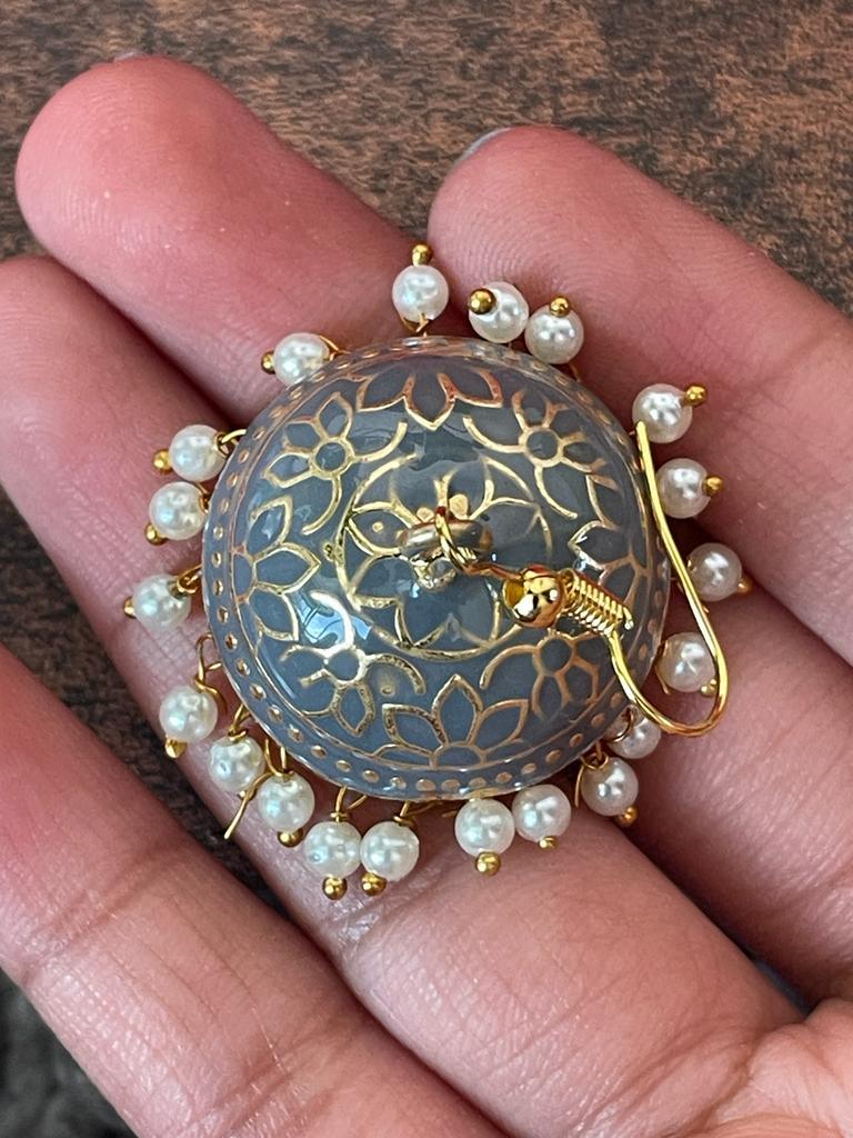 Meenakari Dome Jhumka Earring