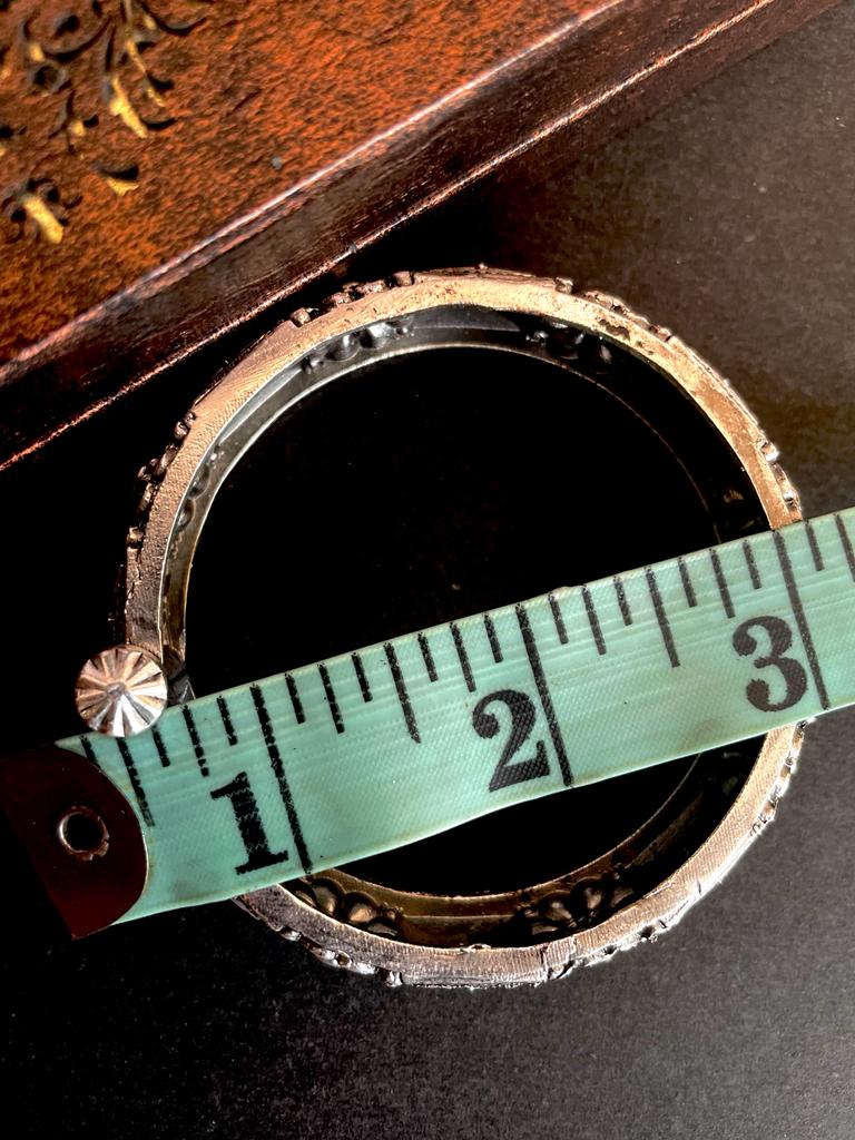 Silver Replica Oxidized Openable Kada