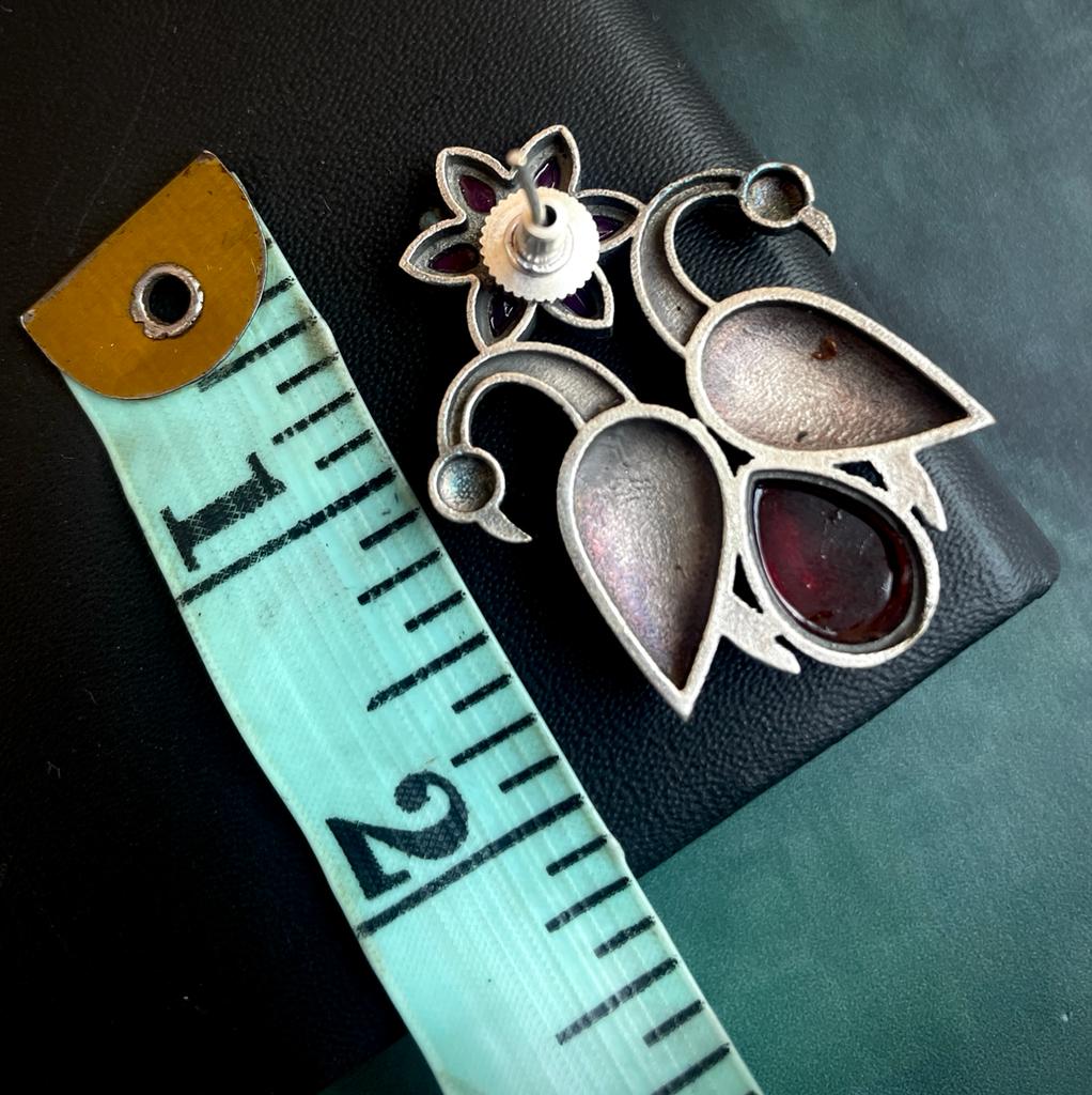 Monalisa Stone Silver Replica Stud Earring