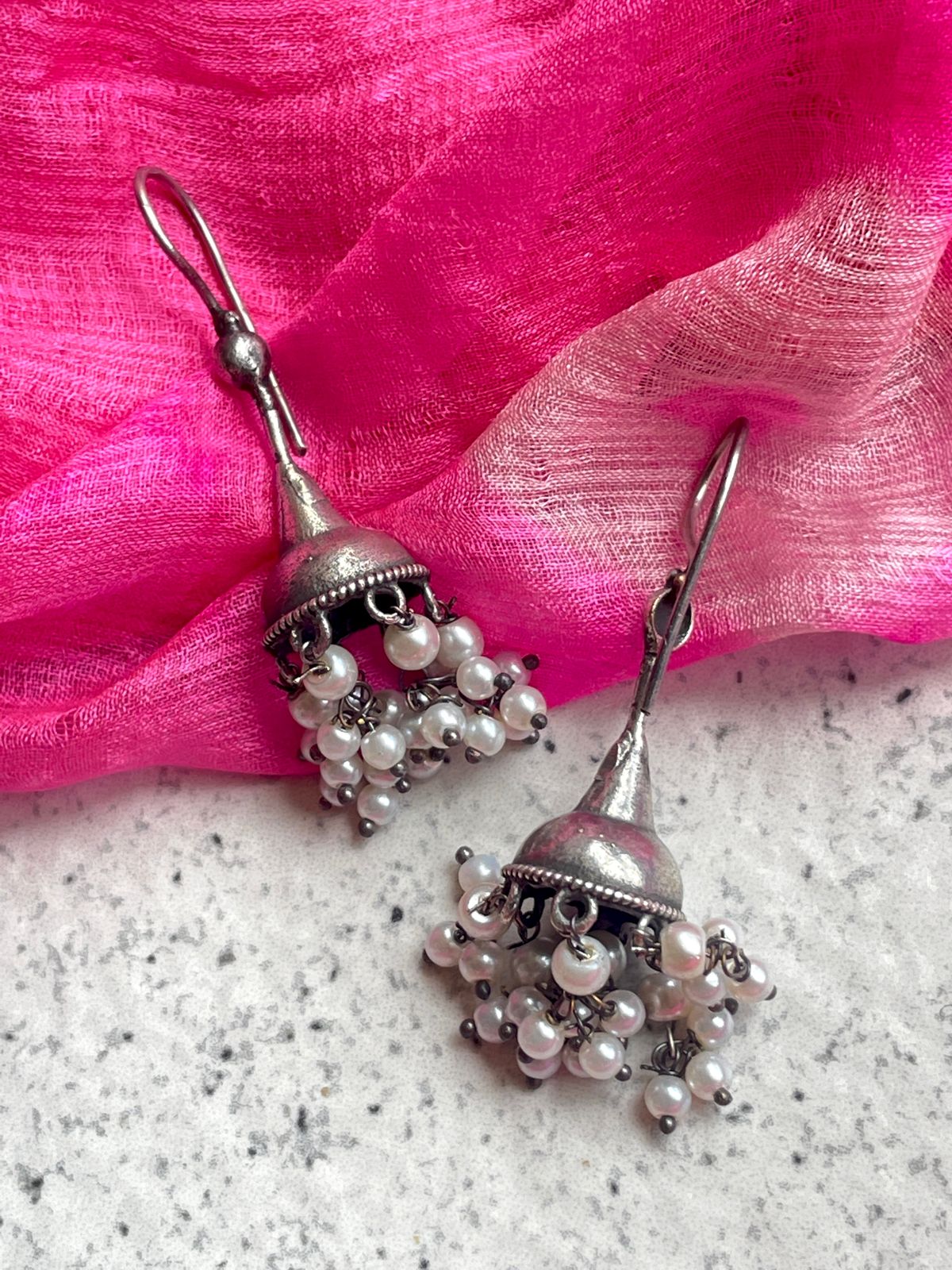 Oxidized small Light weight Baeded Earring