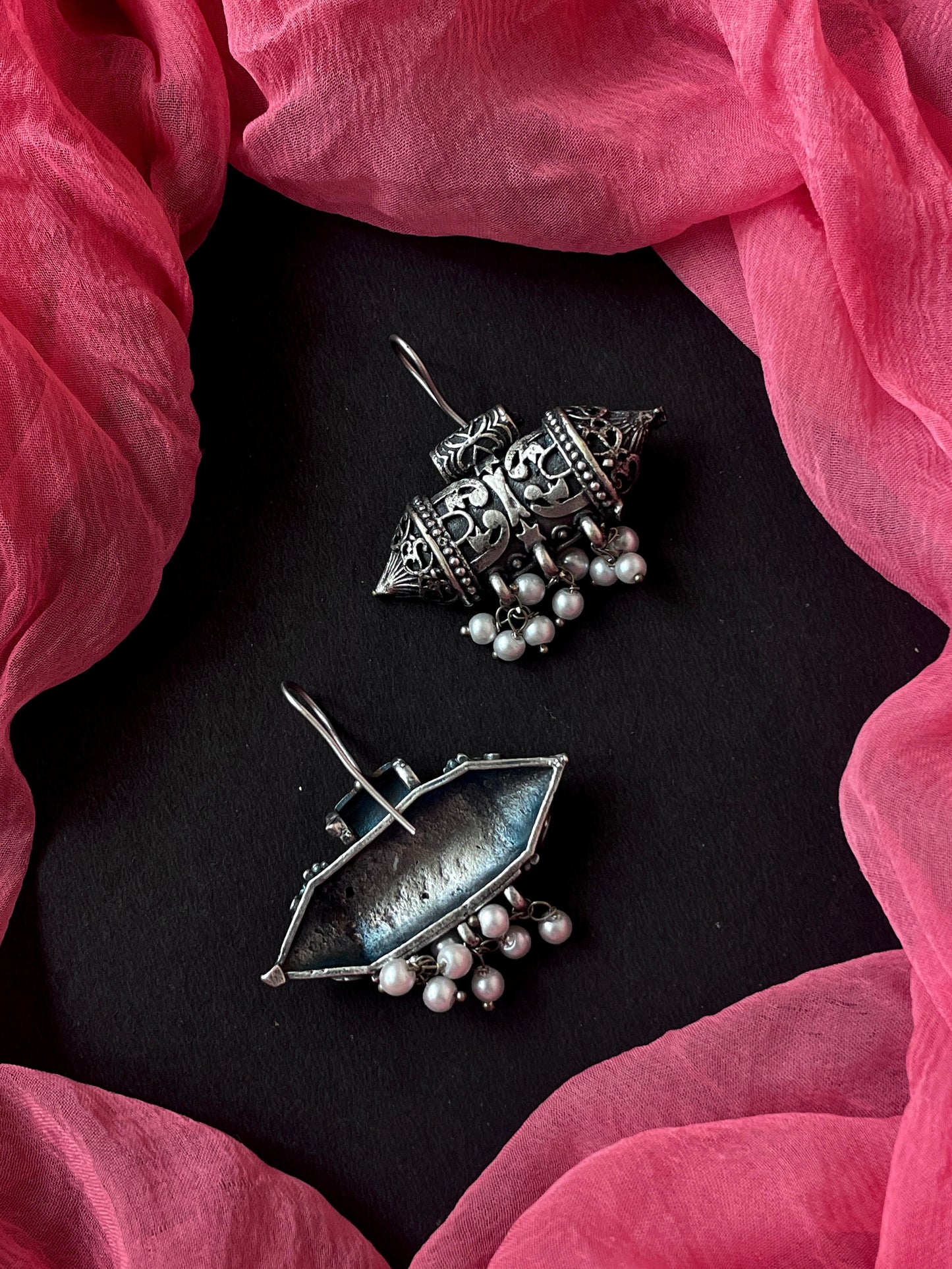 Oxidized Partywear Ethnic Earring