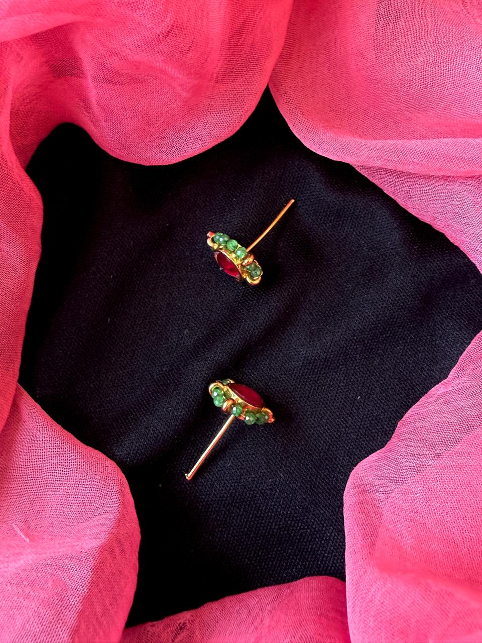 Pachi Kundan with Monalisa Stone Earring