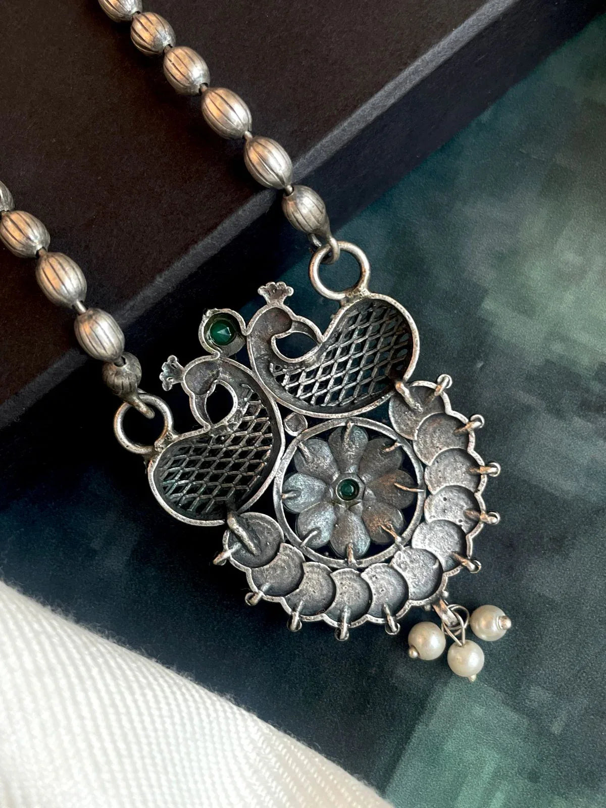 Bird with Floral shape Pendant Necklace