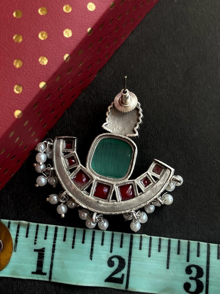 Monalisa Stone Silver Replica Earring