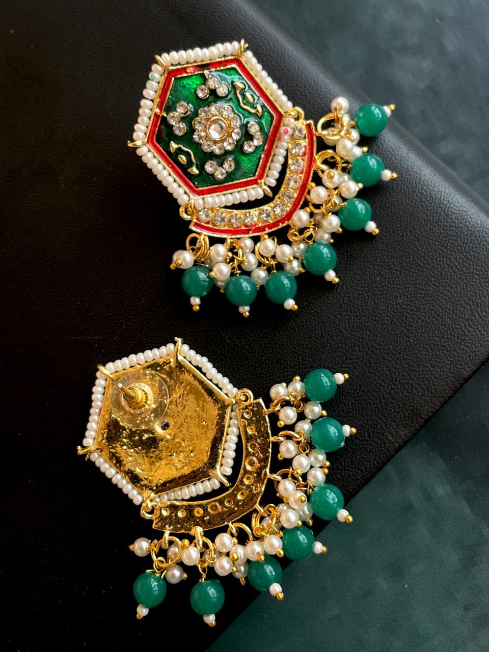Meenakari Stone Beaded Earring