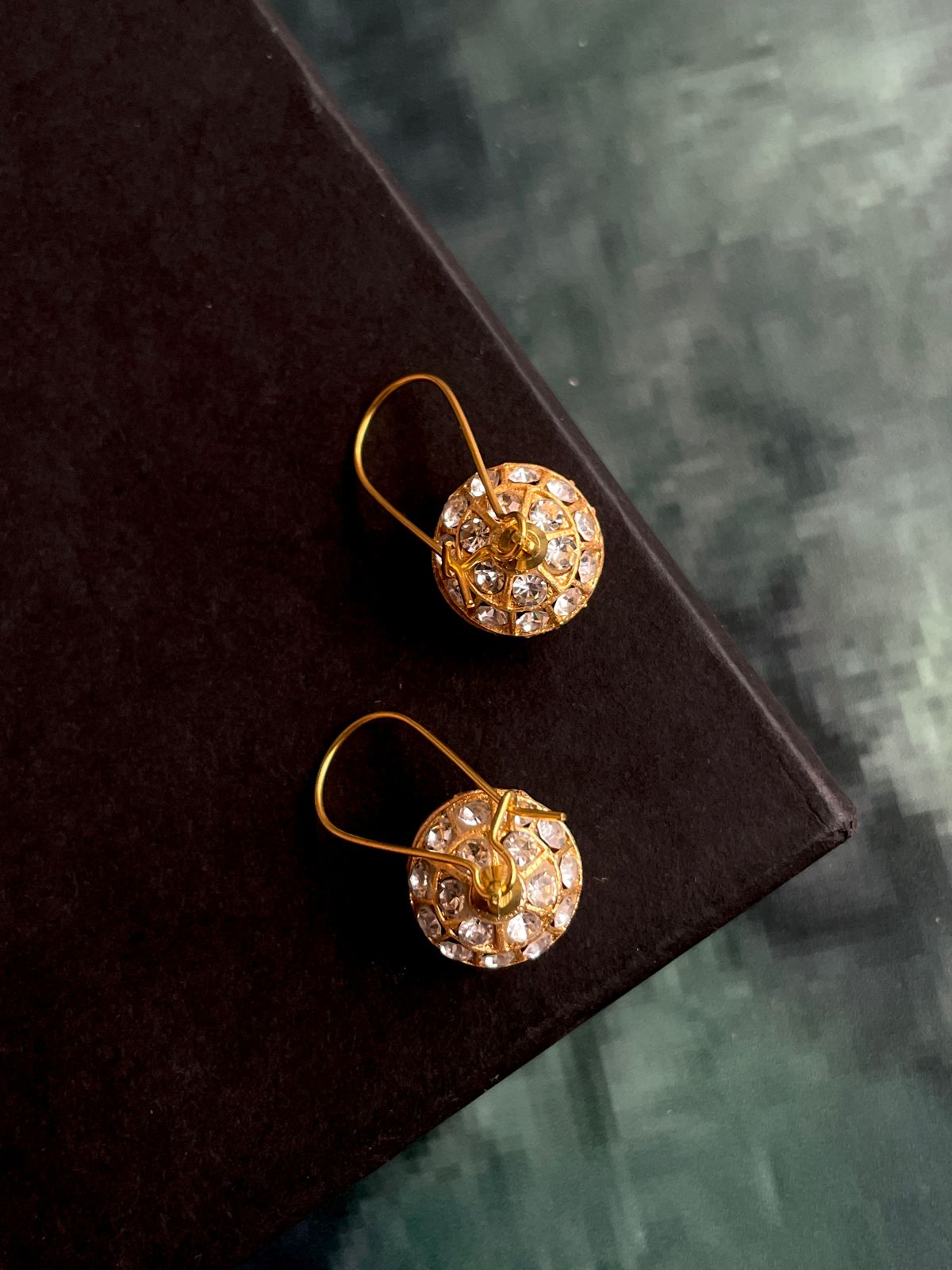 Golden Ball with Stone Jhumki Earring