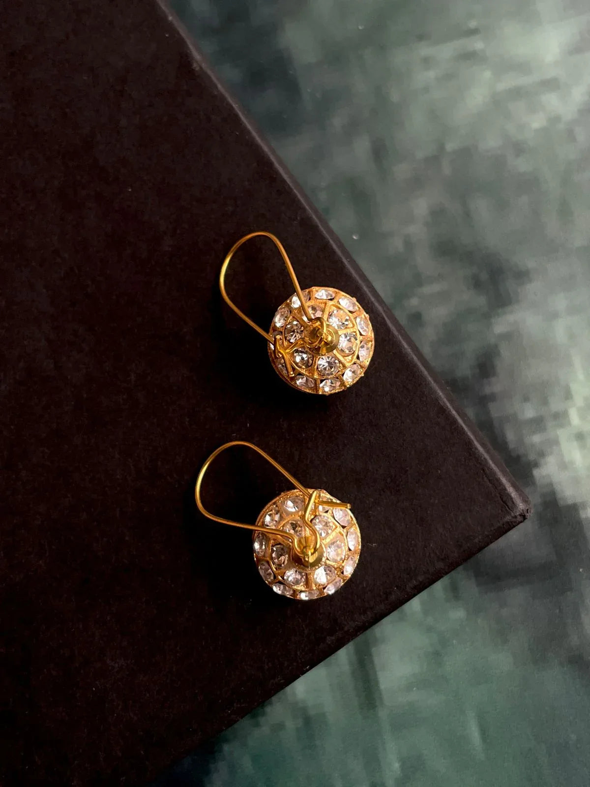 Golden Ball with Stone Jhumki Earring