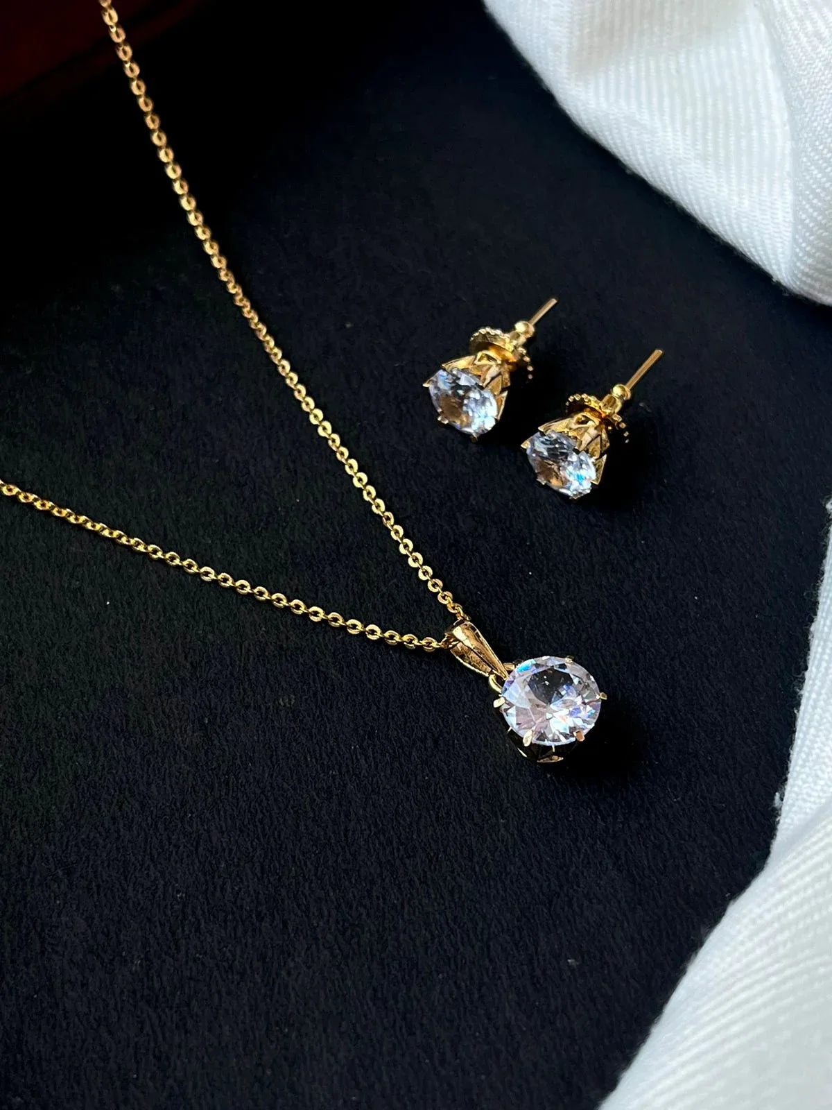 AD Pendant Necklace with Earring set