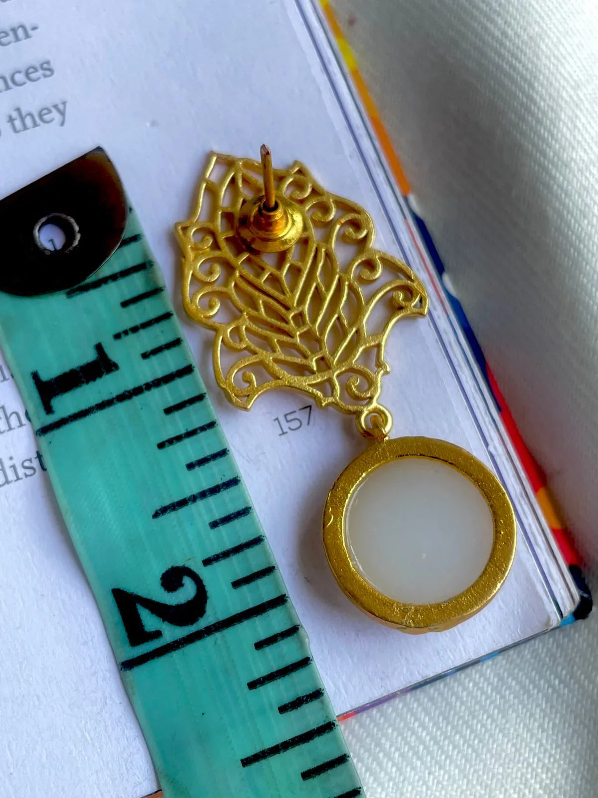Monalisa Stone Brass Earring