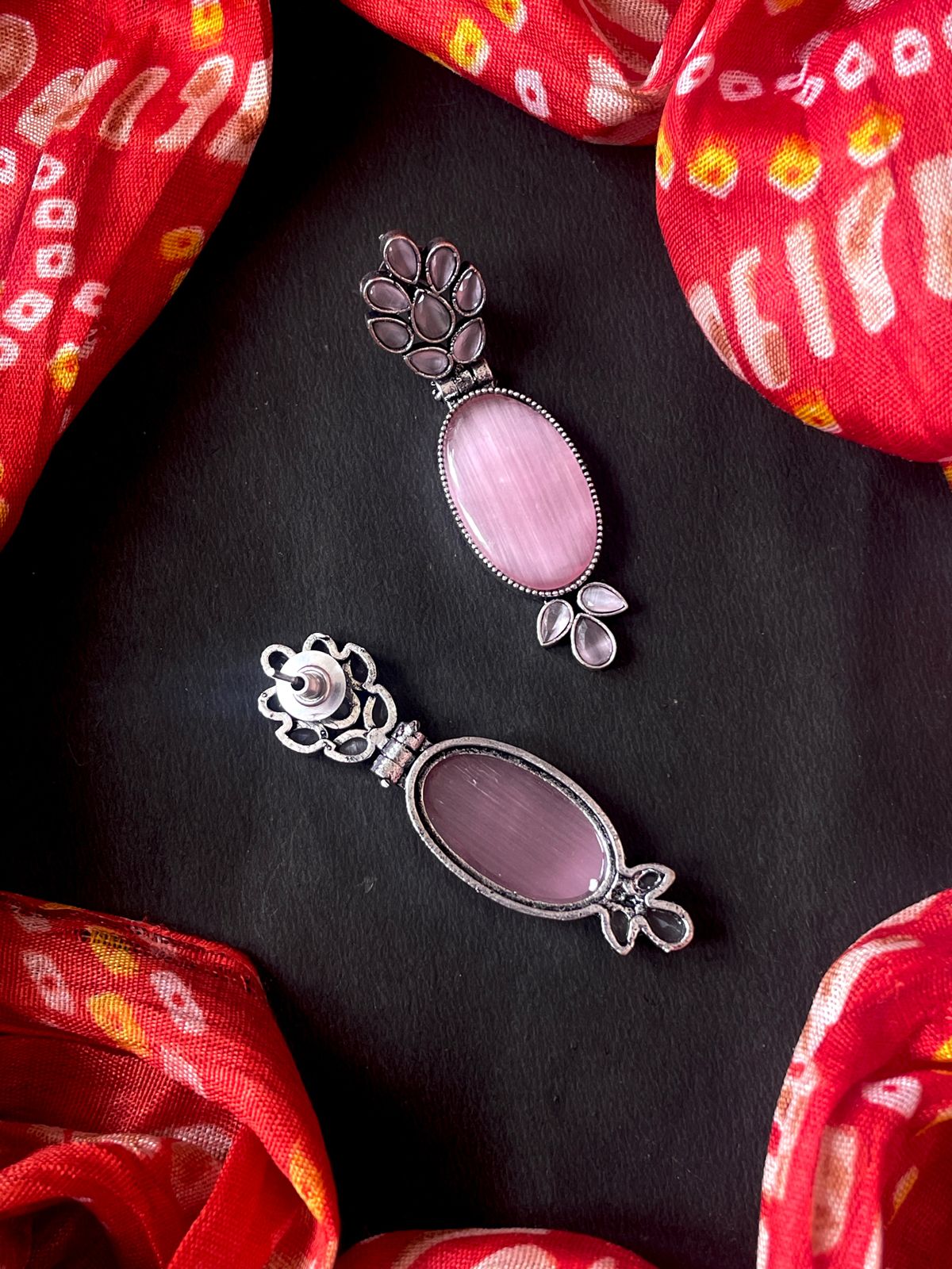 Monalisa Stone Silver Replica Earring